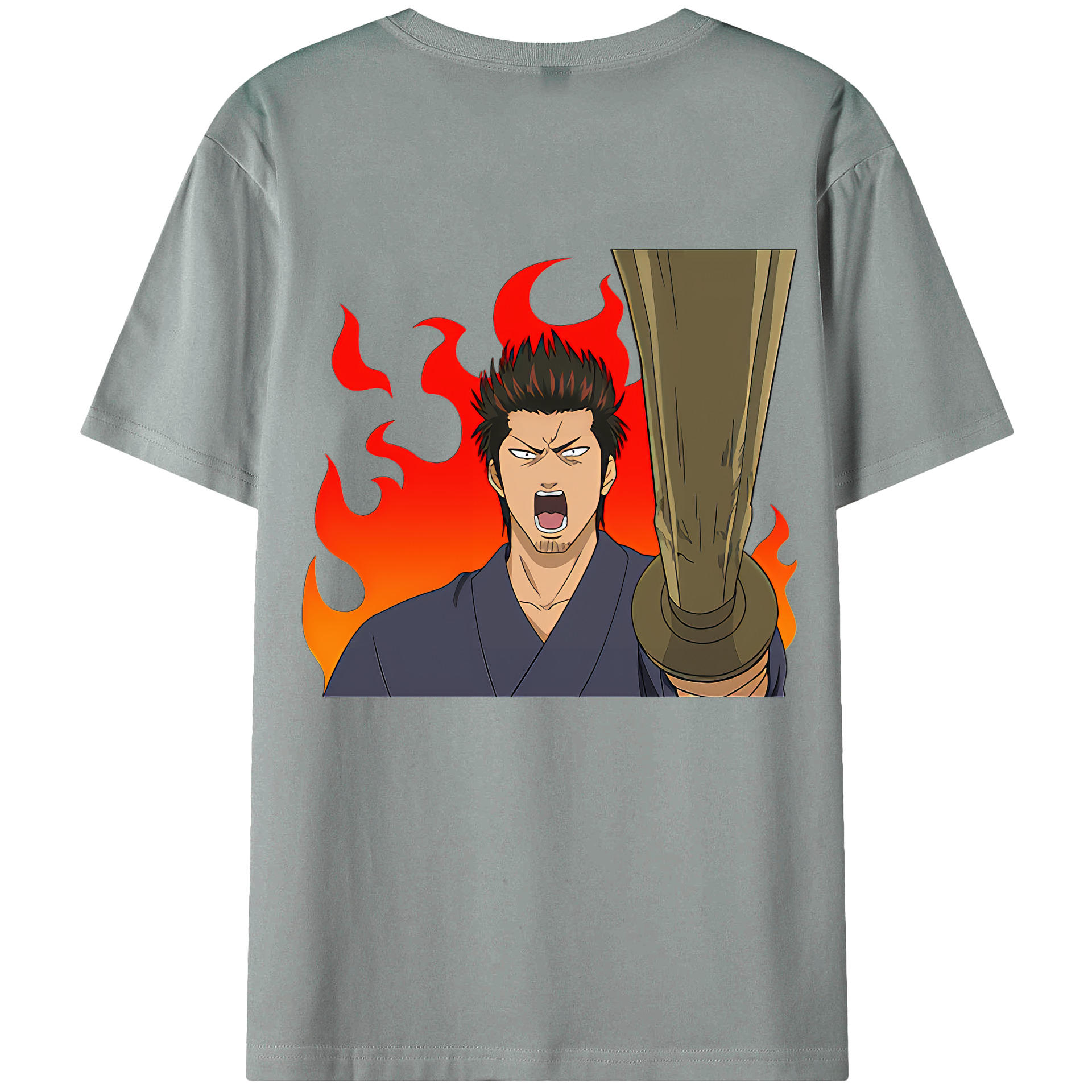 （画像用） ぎんたま 坂田銀時（さかたぎんとき） 神楽 志村新八（しむら しんぱち） GINTAMA Sakata Gintoki Kagura Shimura Shinpachi 綿100％ メンズ半袖Tシャツ（バックプリント） 通気性